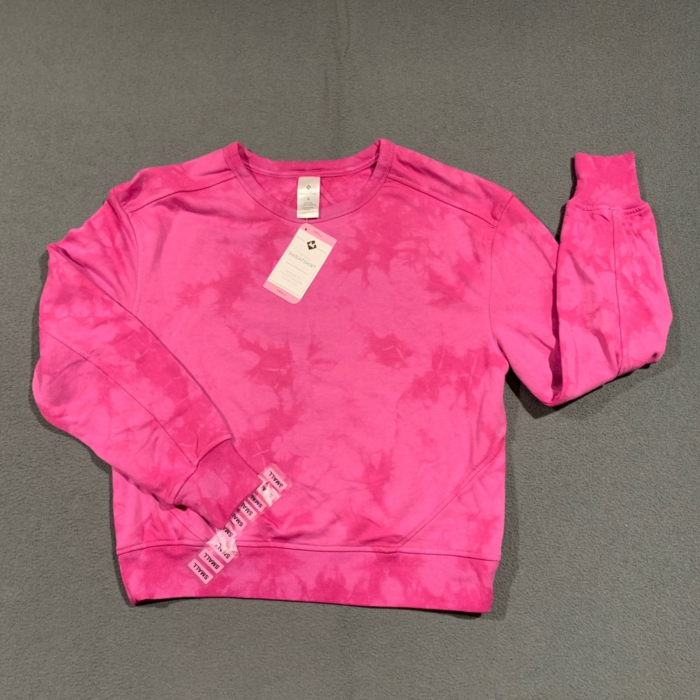 New Member's Mark Womens Tie Dye Sweatshirt Tie Dye Pink Size S